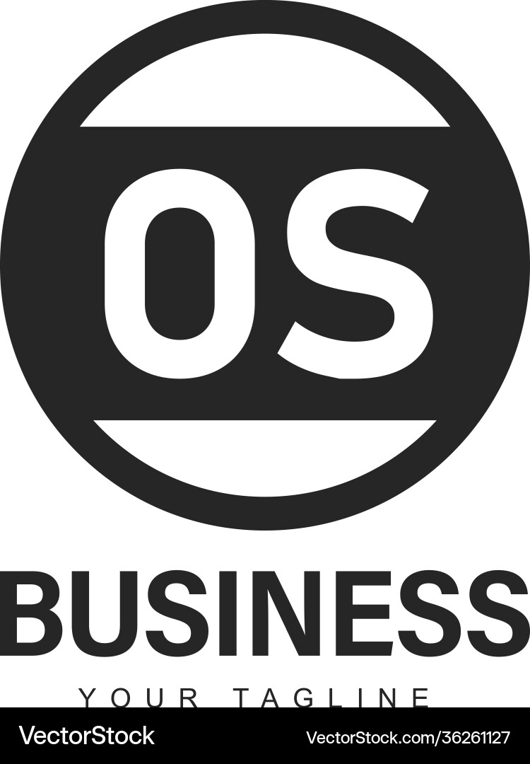 Os initial a logo design with abstract style Vector Image