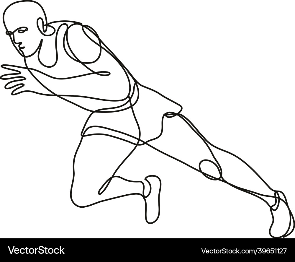 Running Start Line Art vector image