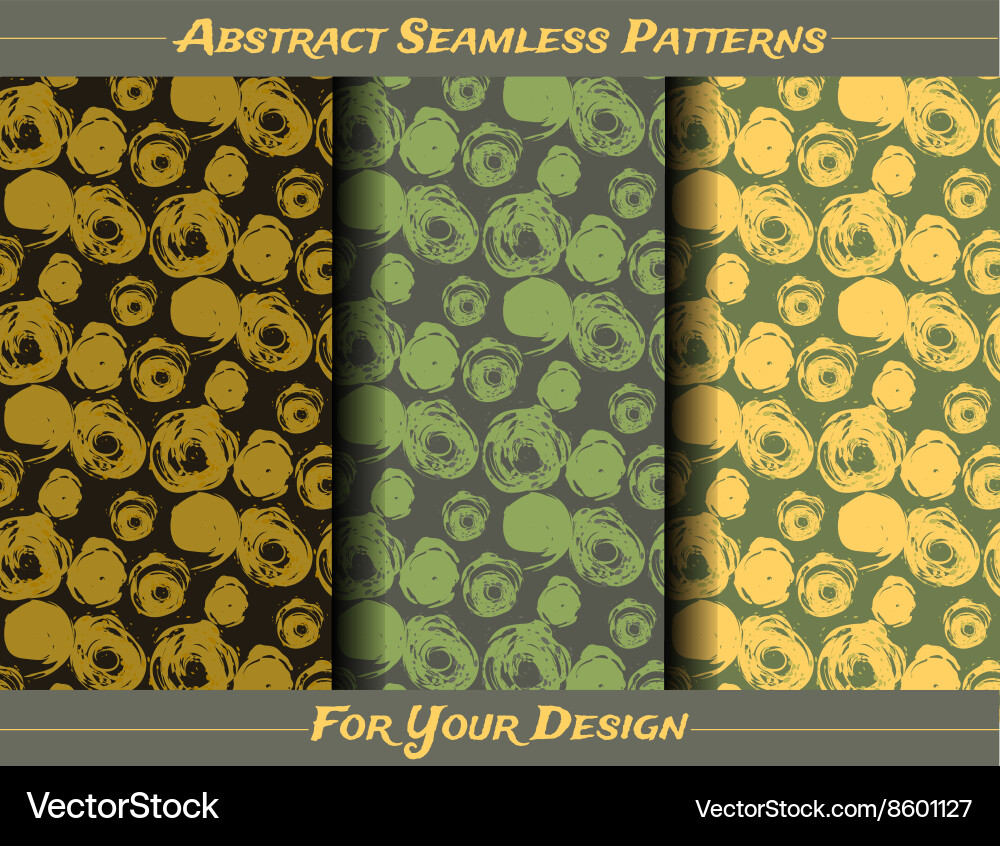 Set of abstract seamless pattern vector image