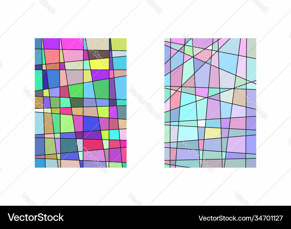 Set two vertical templates with irregular Set two vertical templates with irregular Vector Image