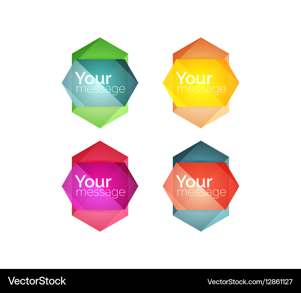 Shiny blank web option boxes vector image