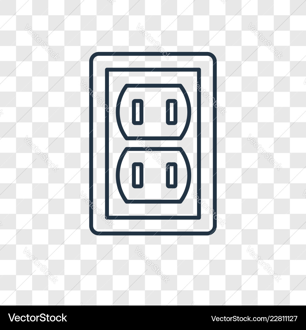 Socket concept linear icon isolated Socket concept linear icon isolated vector image