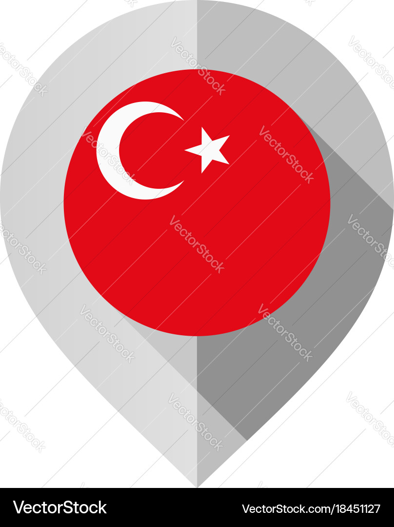 Turkey Map Marker Vector Image