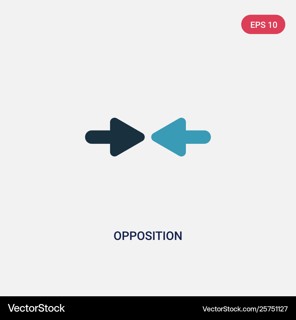 Two color opposition icon from user interface Vector Image