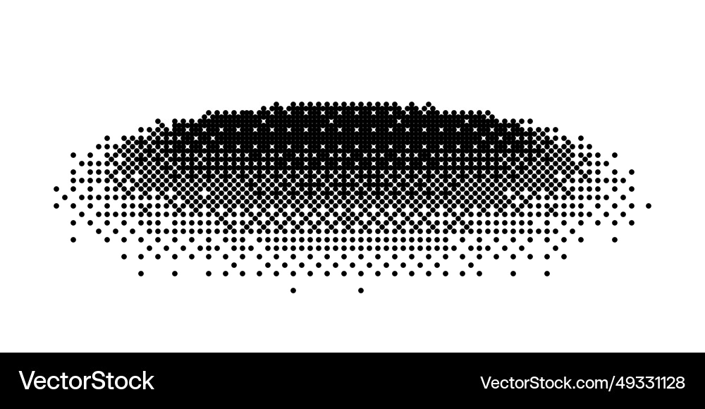 Abstract screentone ellipse with blur Abstract screentone ellipse with blur vector image