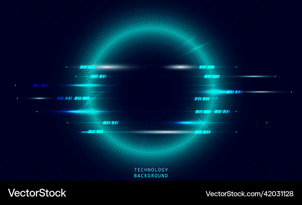 Abstract technology concept particle connection Vector Image