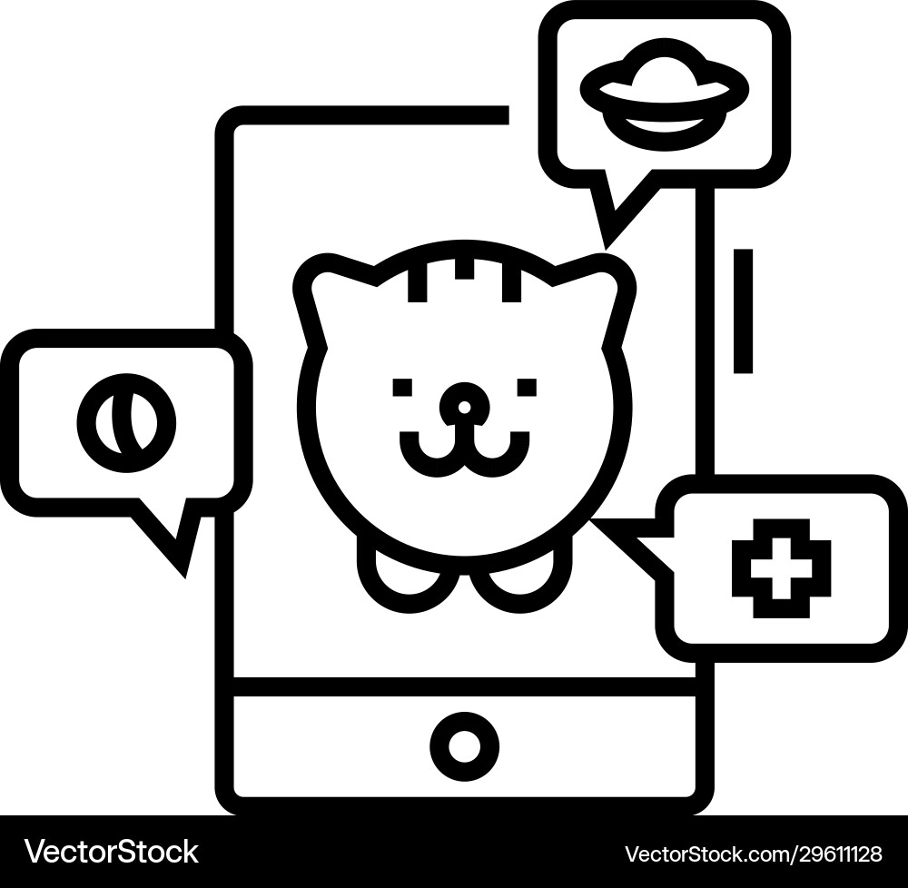 App-Boot-Line-Icon-Konzept-Zeile App-Boot-Line-Icon-Konzept-Zeile vektorbild