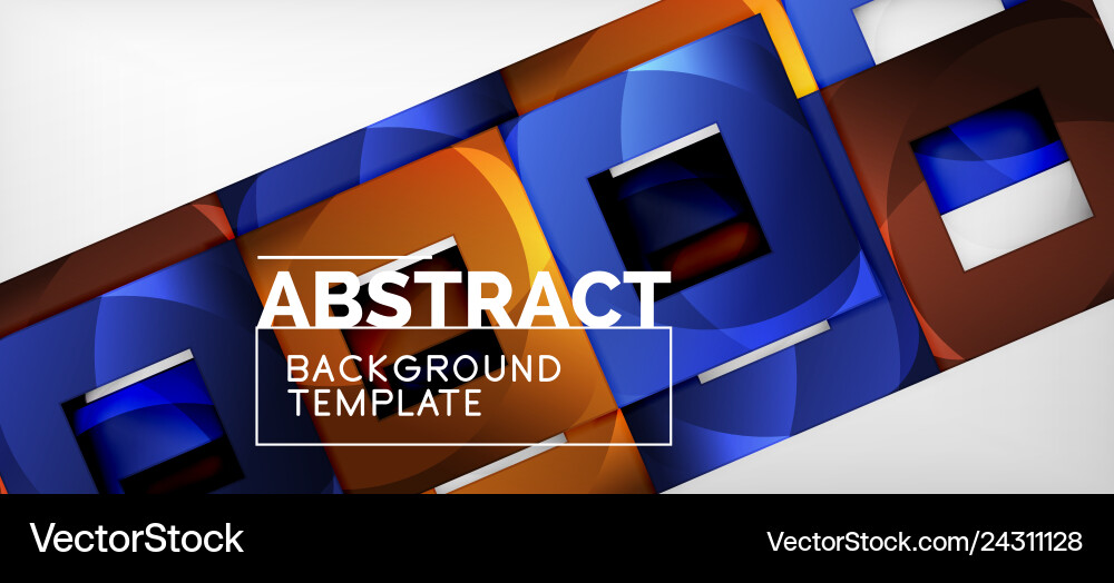 Background with color squares composition modern Vector Image