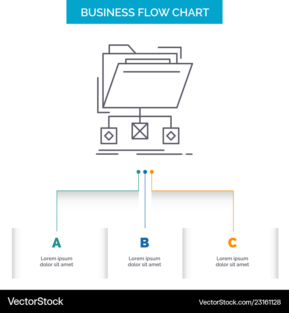 Backup data files folder network business flow Vector Image