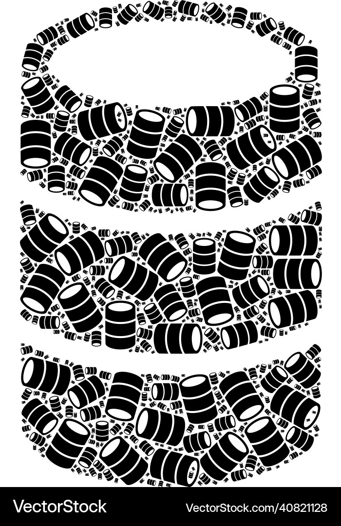 Barrel recursion icon mosaic of self icons Barrel recursion icon mosaic of self icons vector image