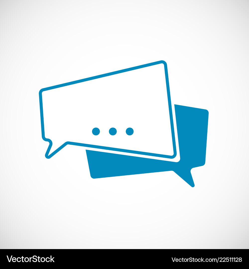Chat message doodle as speech bubble web vector image