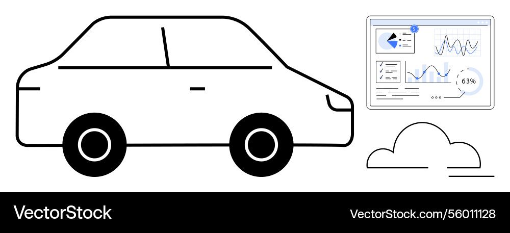 Connected car data analytics with cloud Connected car data analytics with cloud vector image