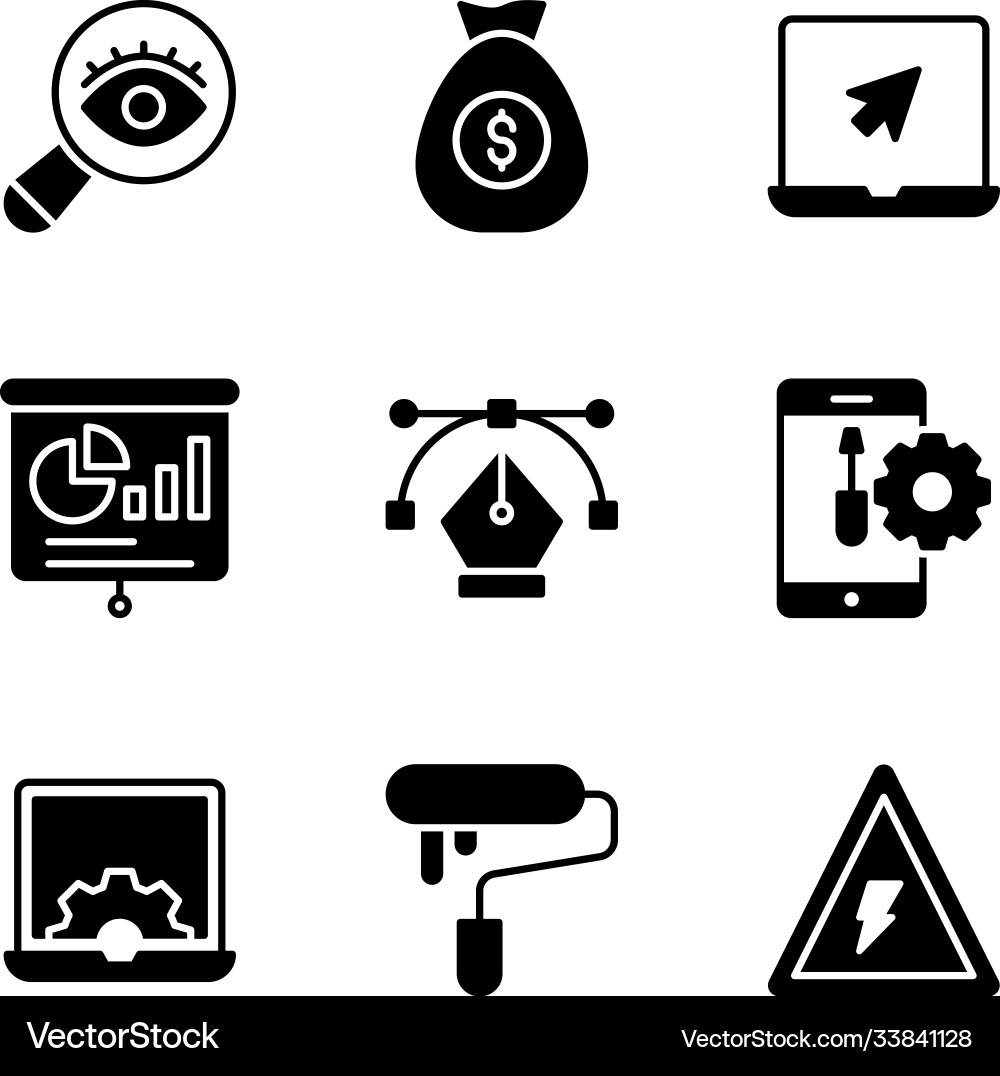 Engineering elements icons Vector Image