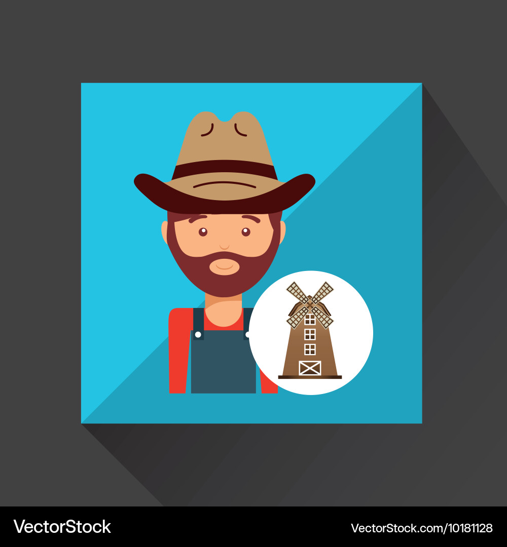 Farmer worker icon Royalty Free Vector Image - VectorStock
