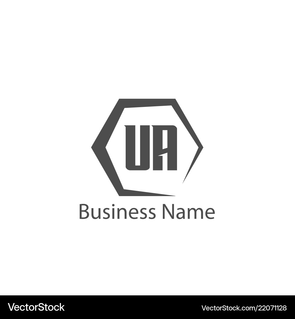 Initial letter ua logo template design Initial letter ua logo template design vector image