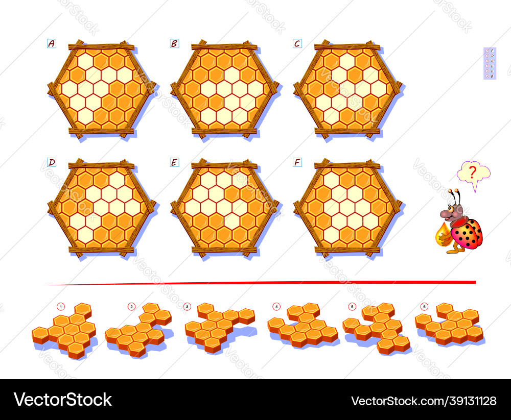 Logic game for smartest find the part that fell Logic game for smartest find the part that fell vector image