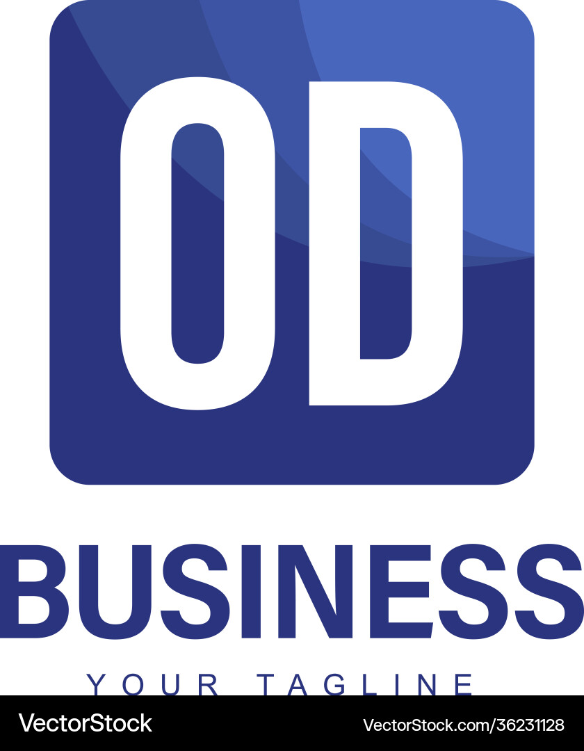 Od initial a logo design with abstract style Od initial a logo design with abstract style vector image