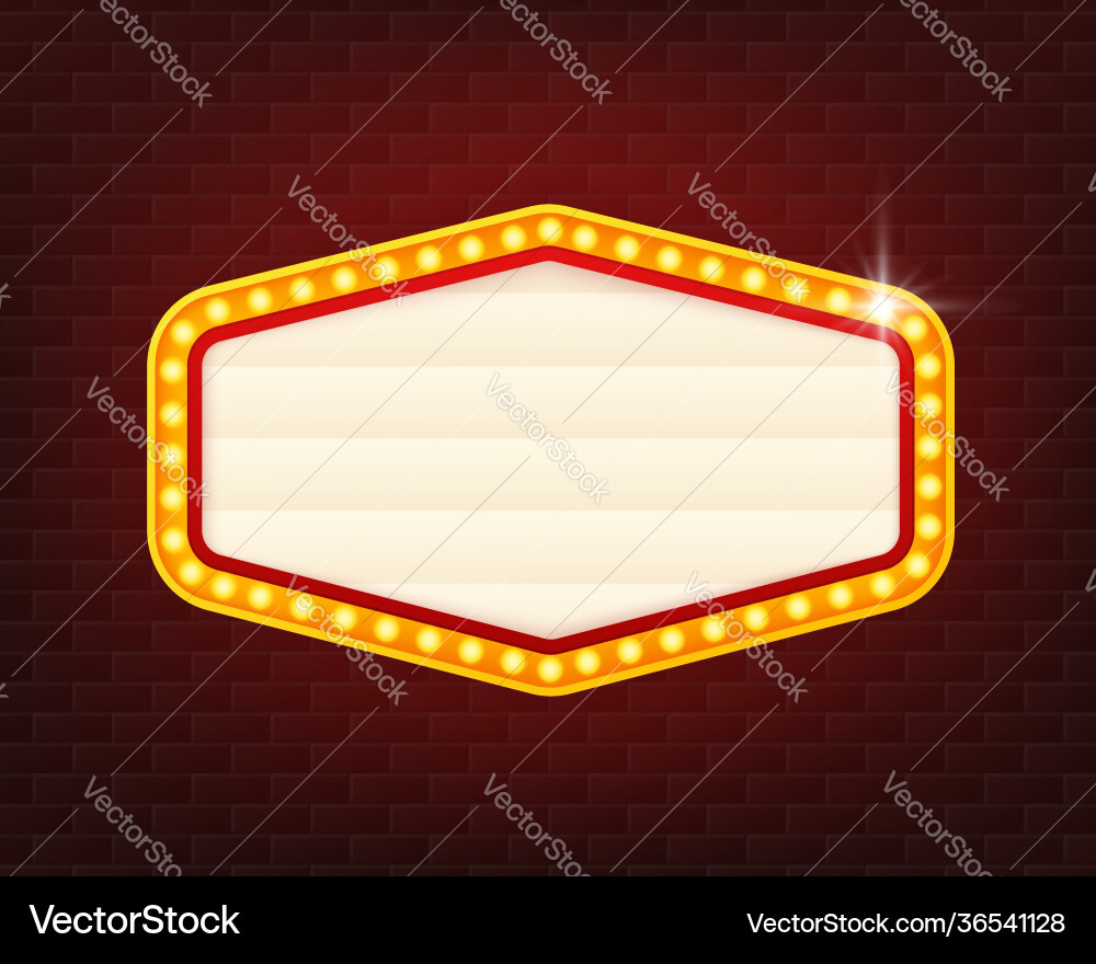 Retro 3d advertising with lightbox Retro 3d advertising with lightbox vector image