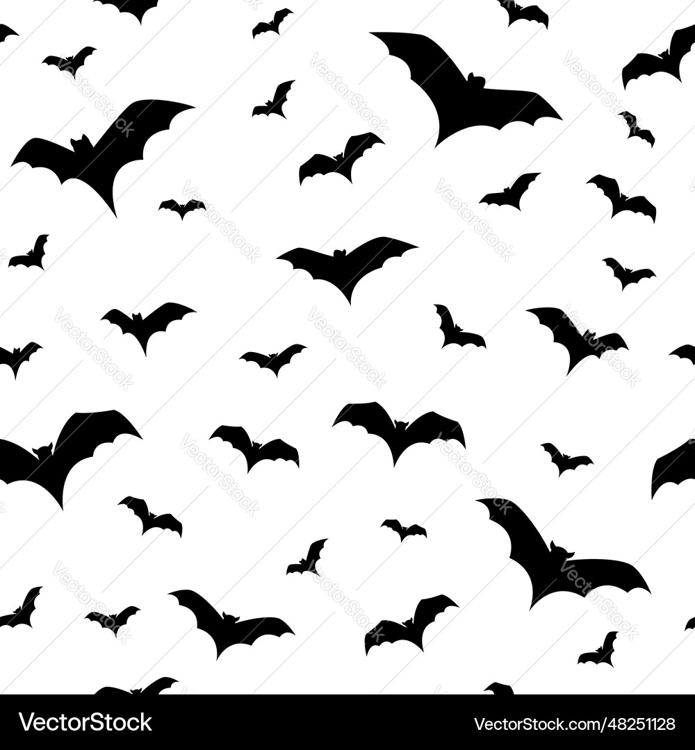 Seamless pattern with bats Vector Image