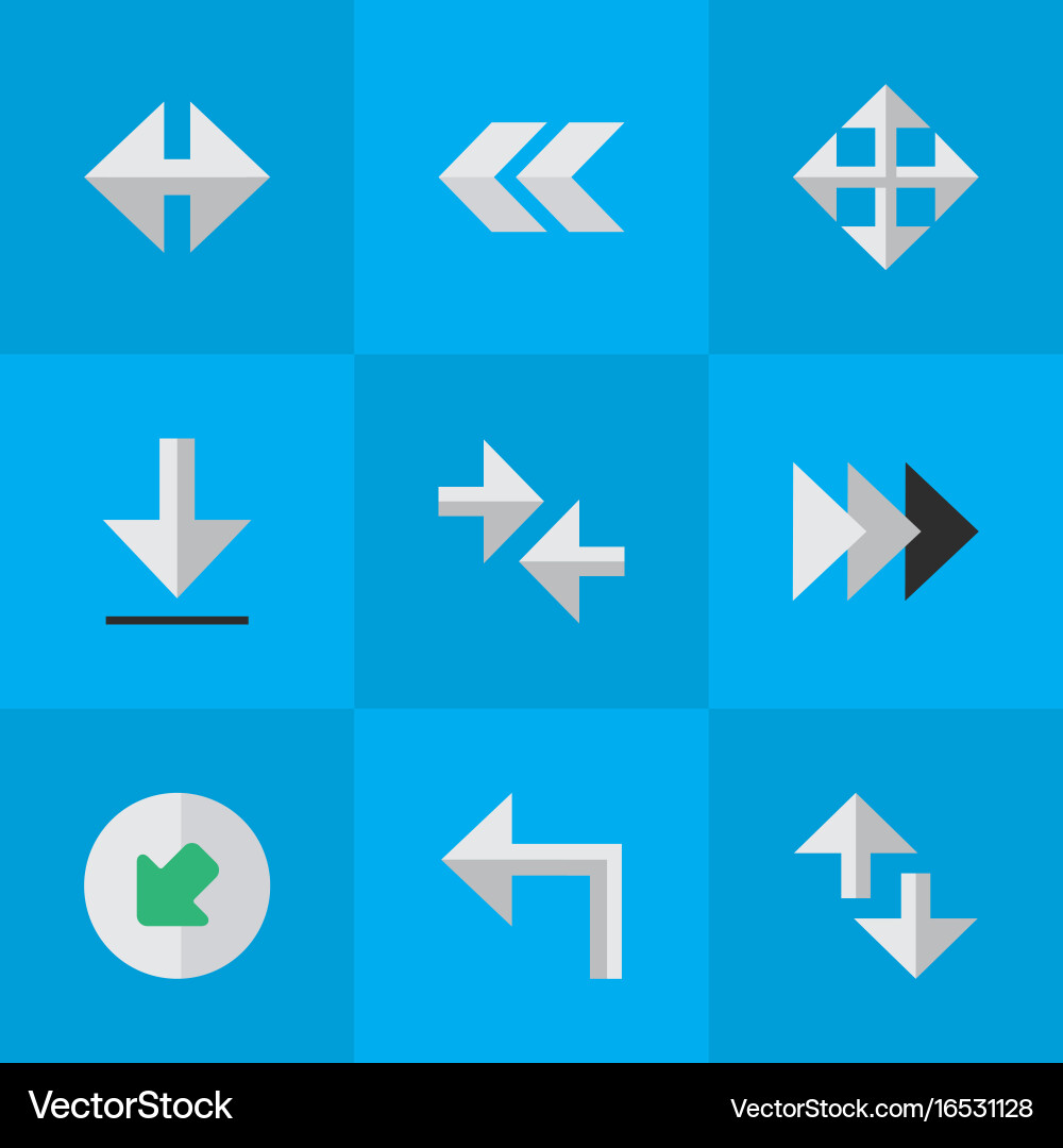 Set of simple indicator icons vector image