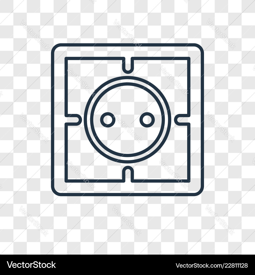 Socket concept linear icon isolated Socket concept linear icon isolated vector image