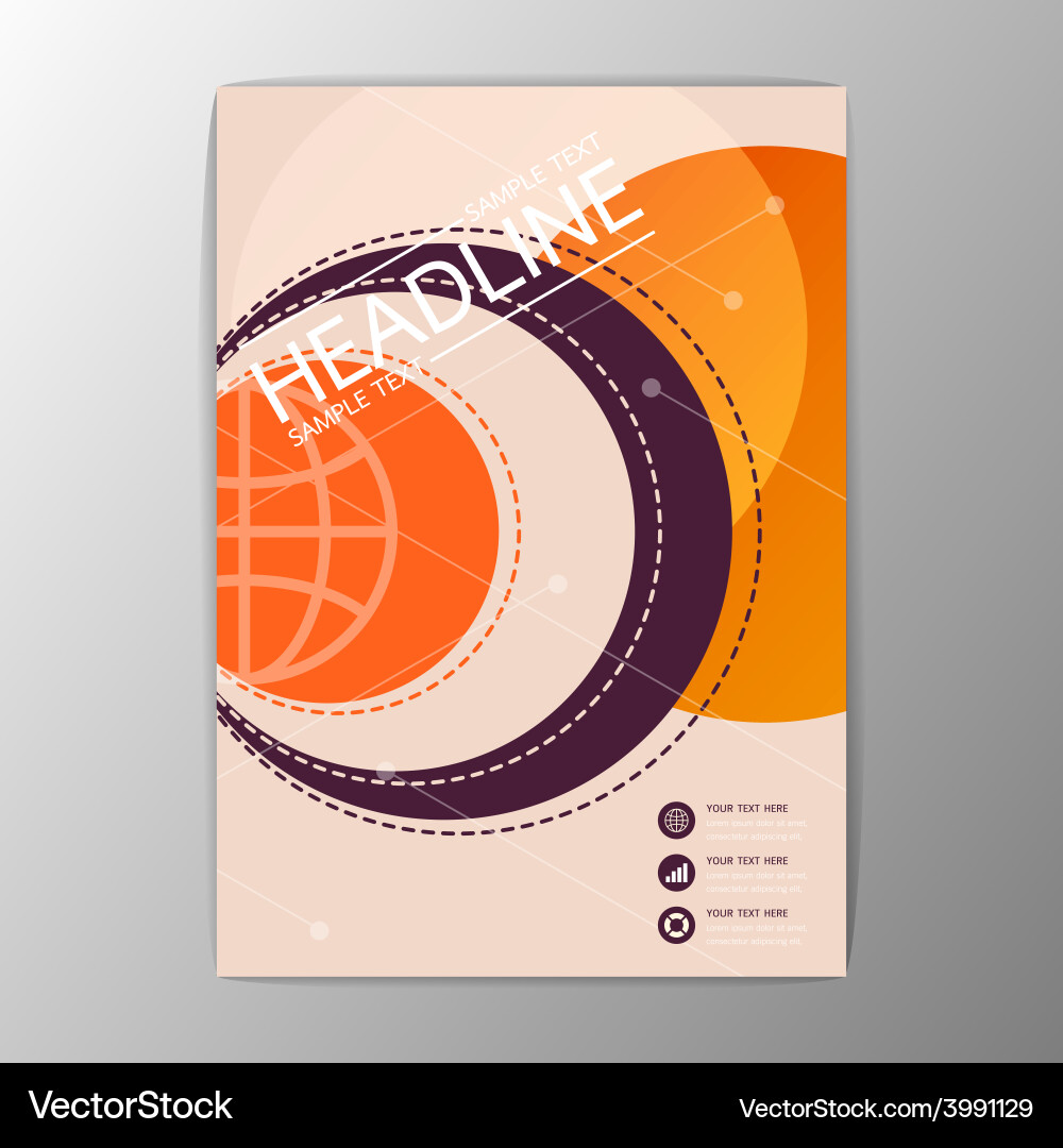 A4 abstract background modern circle design Vector Image