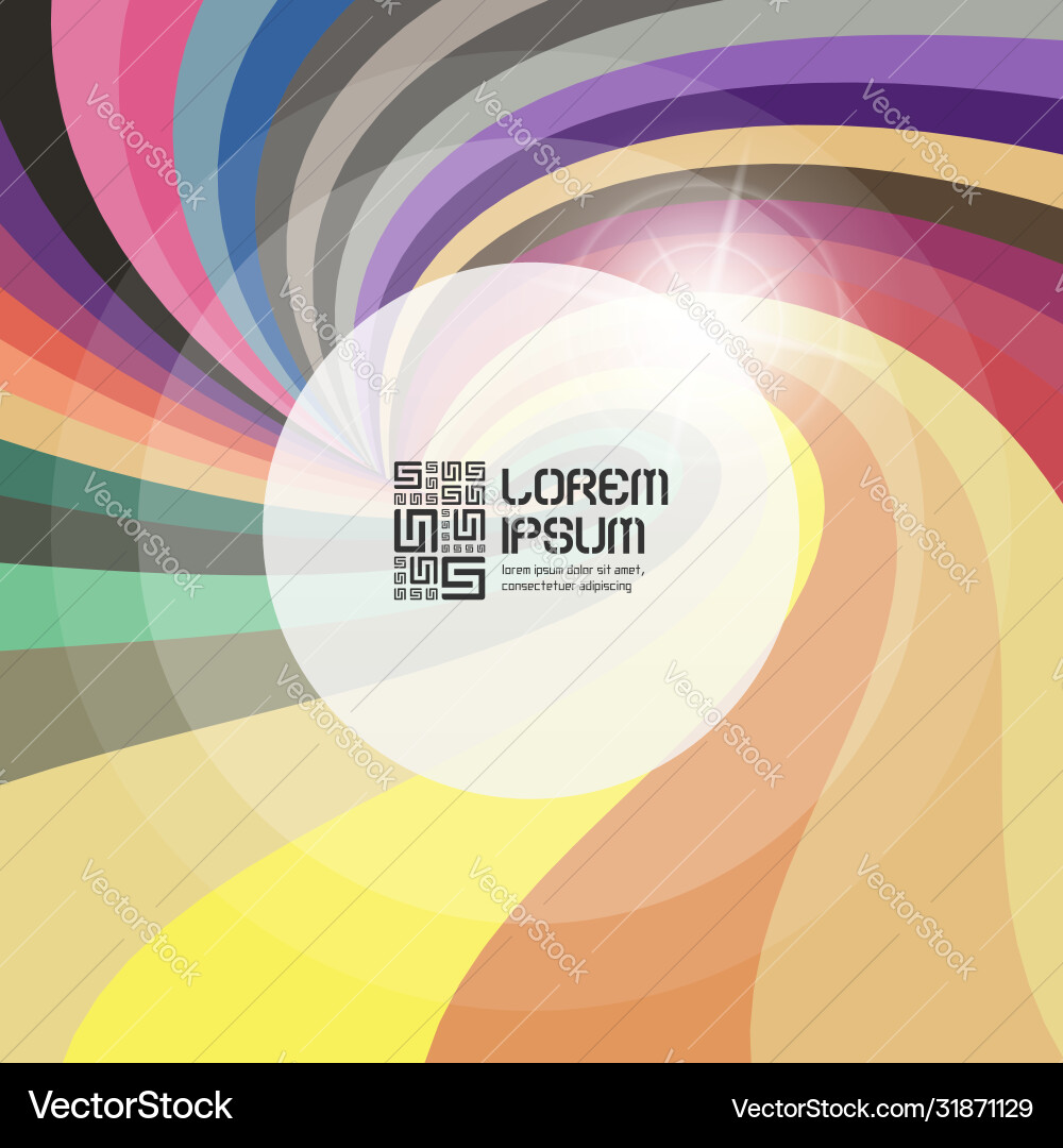 Abstract swirl background round frame with place Abstract swirl background round frame with place vector image
