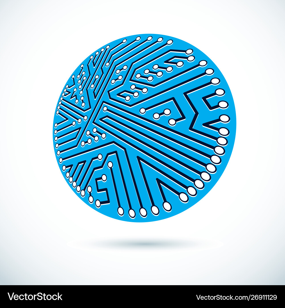 Abstract technology with circular circuit board Abstract technology with circular circuit board vector image