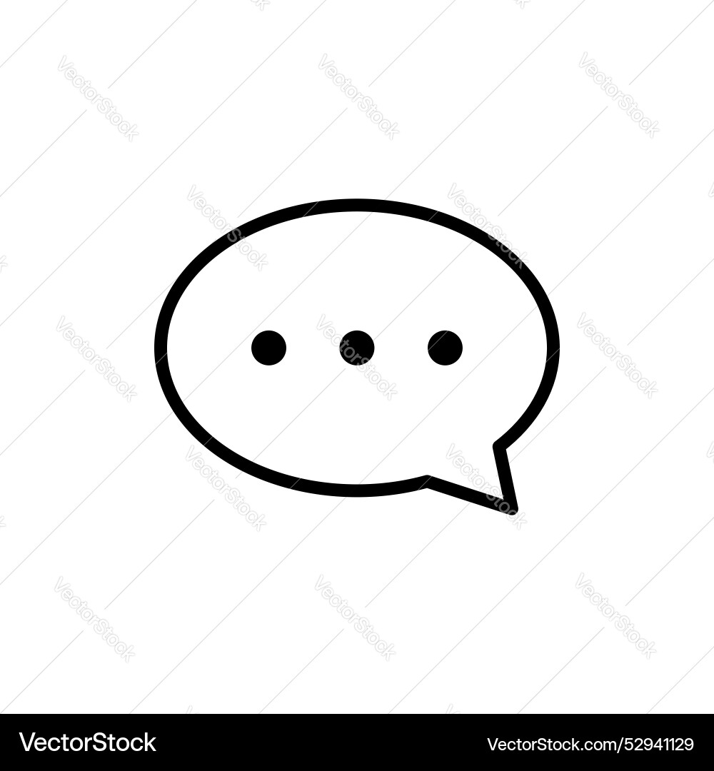 Comment icon set talk speech message bubble Vector Image