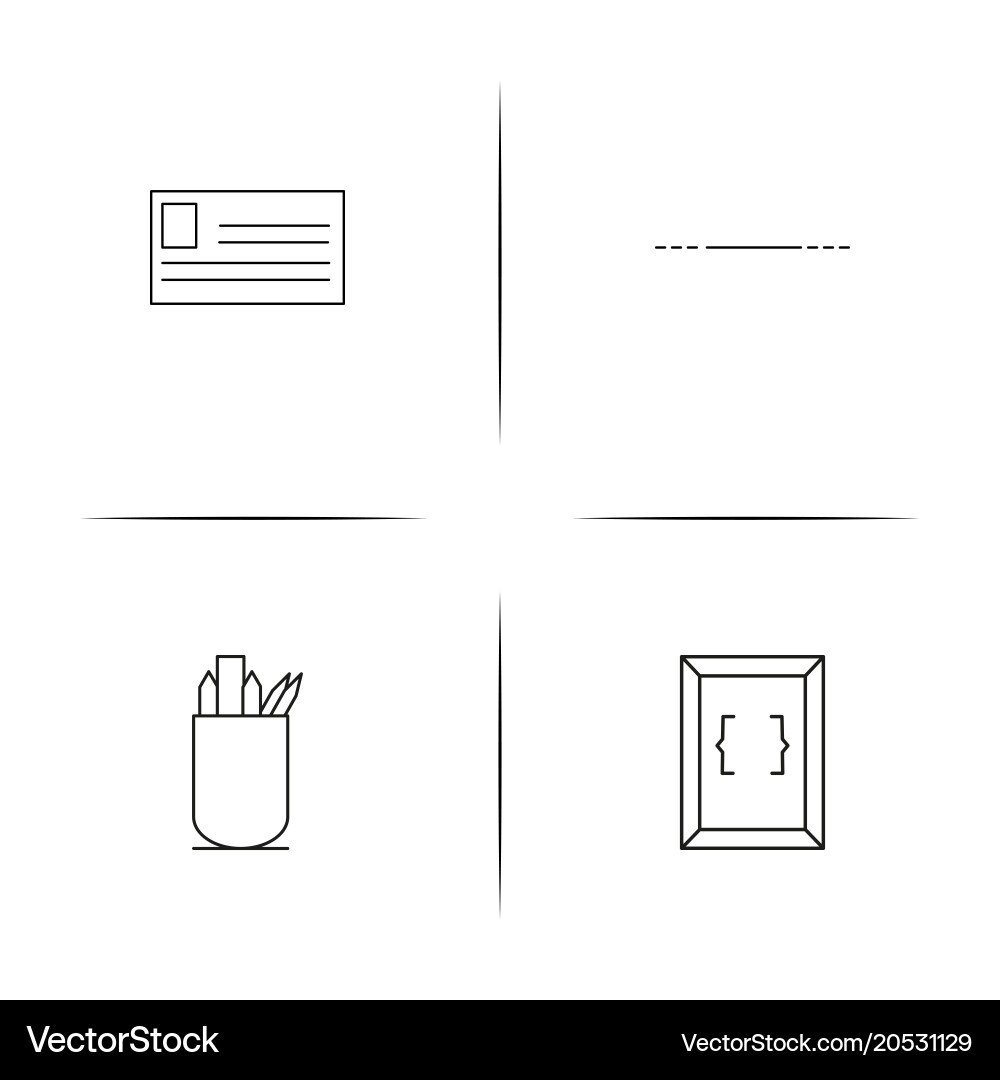 Creative process and design simple linear icons Vector Image