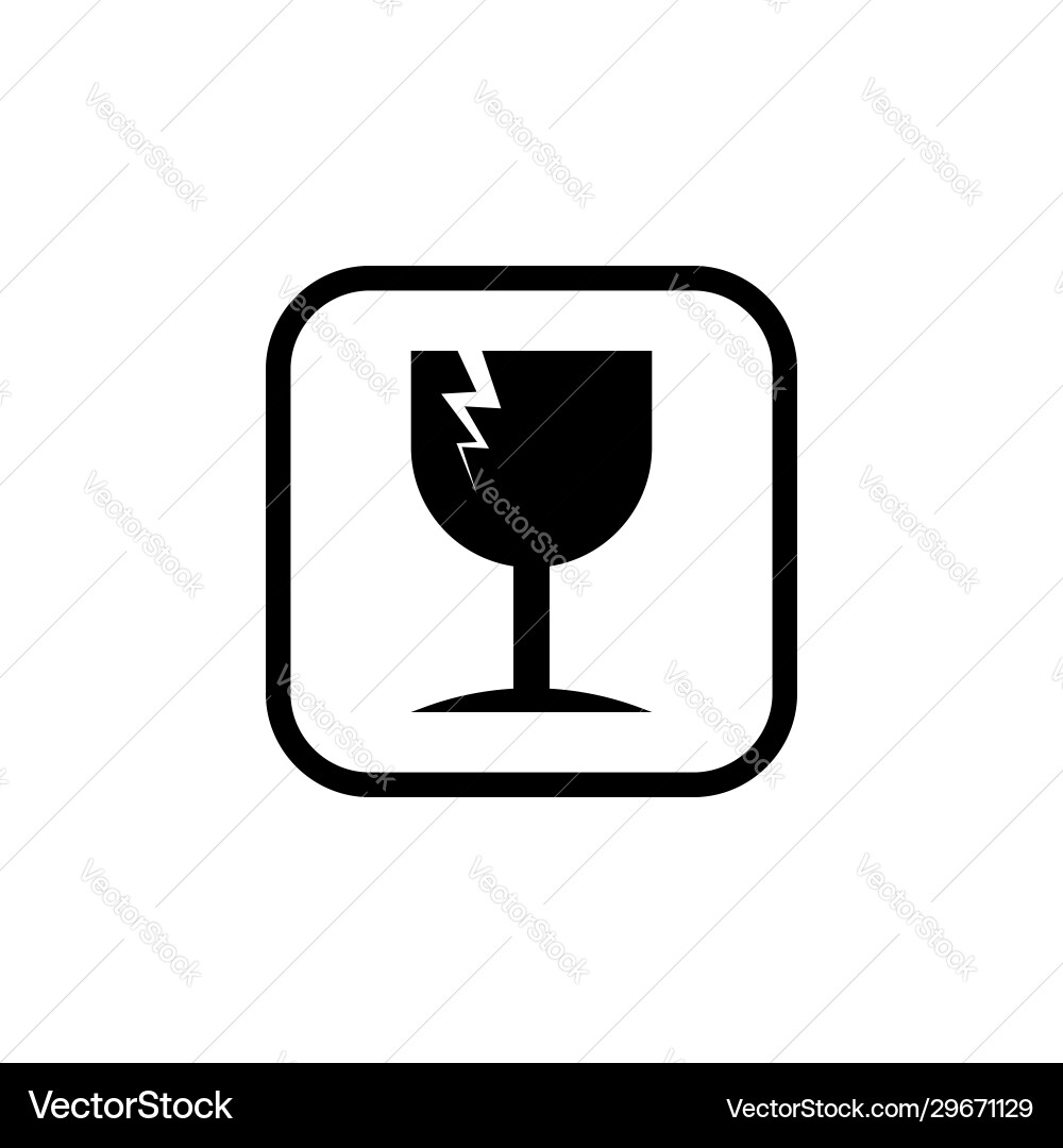 Fragile Package Symbol Vector Image