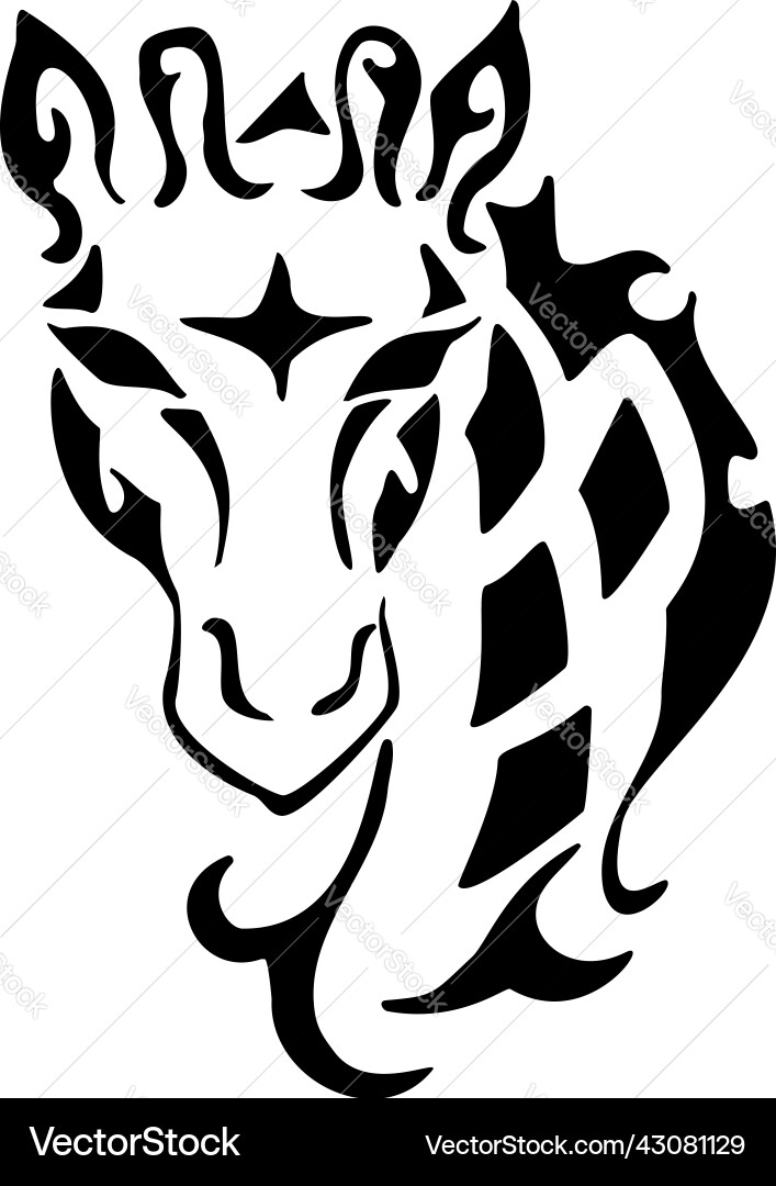 Giraffe - wild animals logo animal vector image