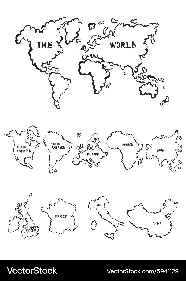 Maps collection (5941129) – Royalty-Free Vector | VectorStock