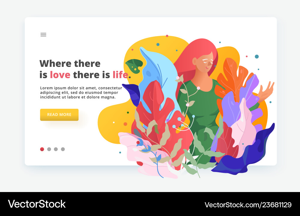 Modern fluid style website web page Vector Image