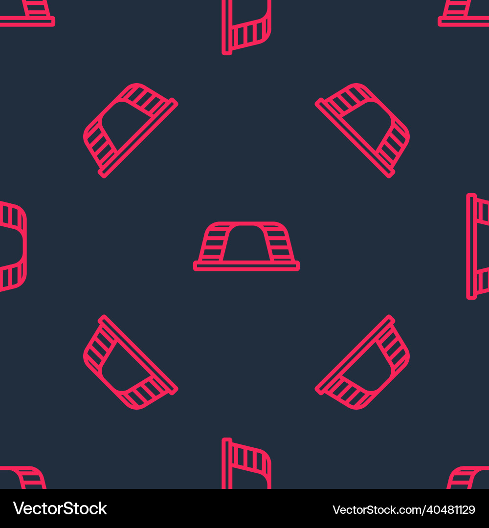 Red line monkey bar icon isolated seamless pattern Red line monkey bar icon isolated seamless pattern Vector Image