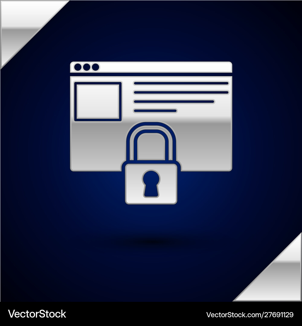 Silver secure your site with https ssl icon Silver secure your site with https ssl icon vector image