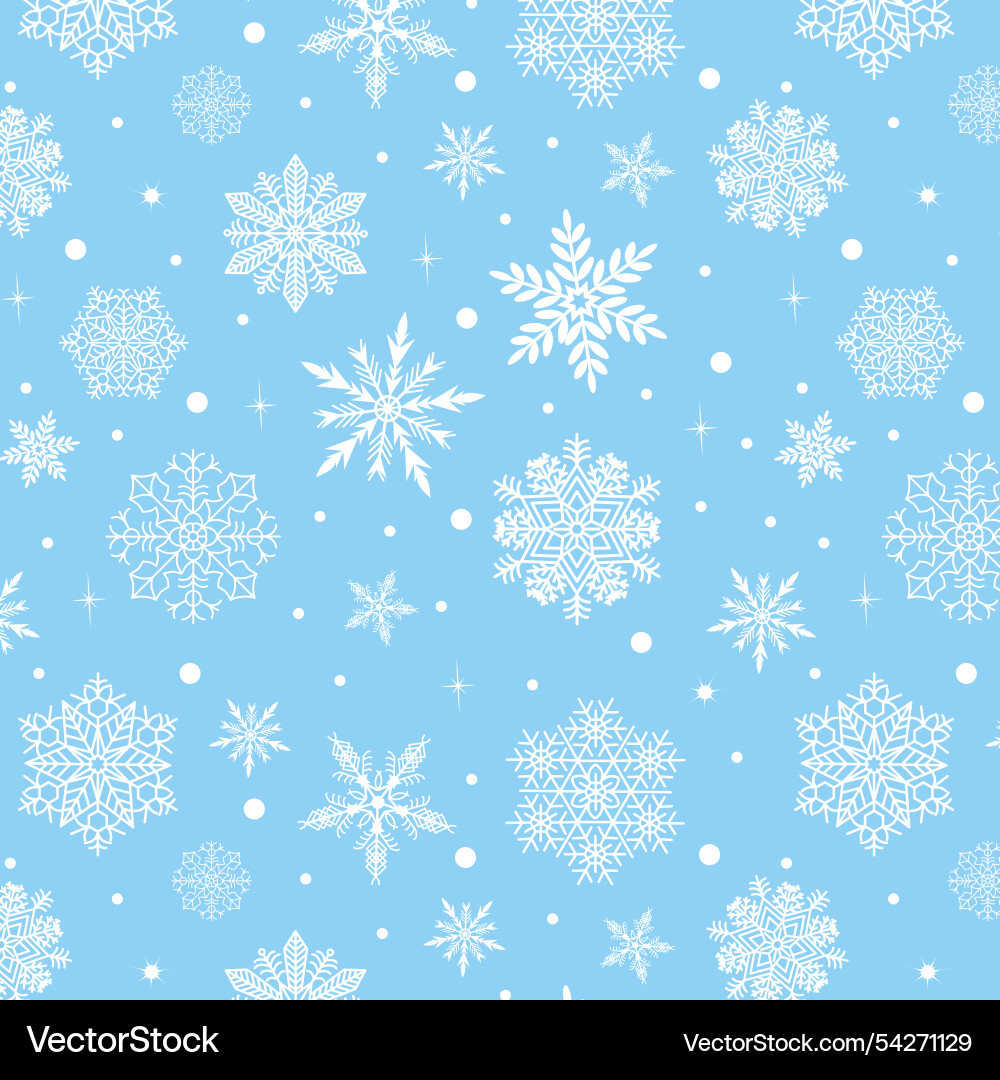 Snow and snowflakes in the pattern Snow and snowflakes in the pattern vector image