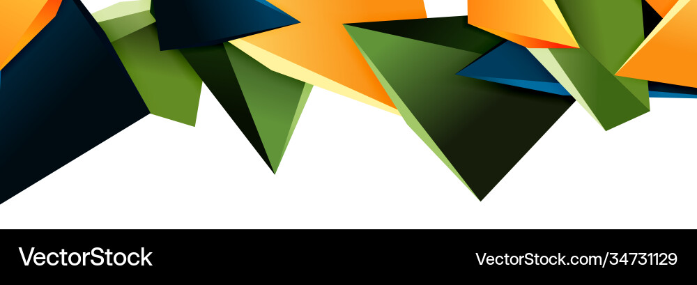 Triangle mosaic abstract background 3d triangular Vector Image