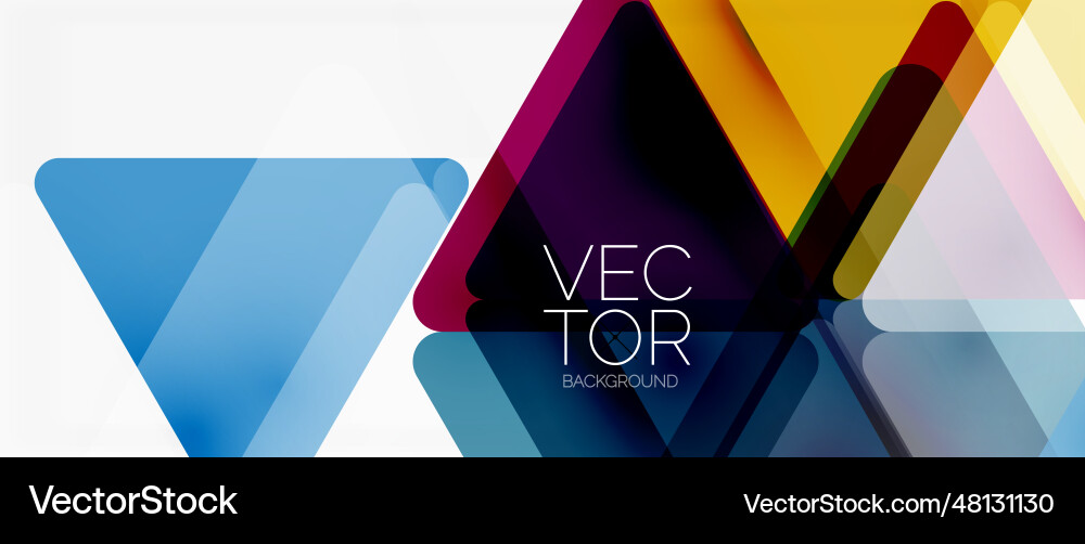 Abstract background color transparent triangles Abstract background color transparent triangles Vector Image