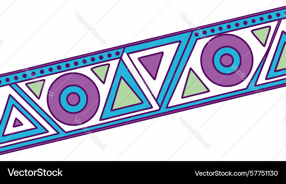 Abstract geometric colorful border element design vector image