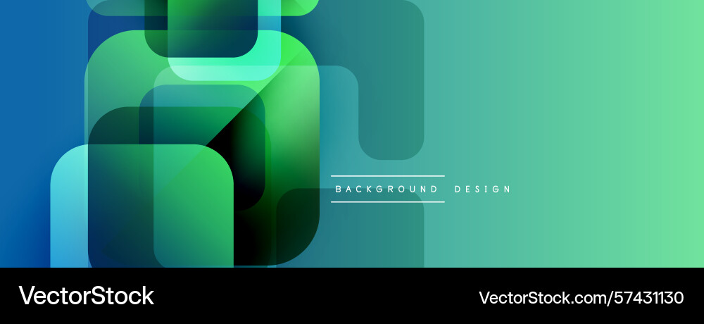 Abstract geometric shapes overlap creating vector image