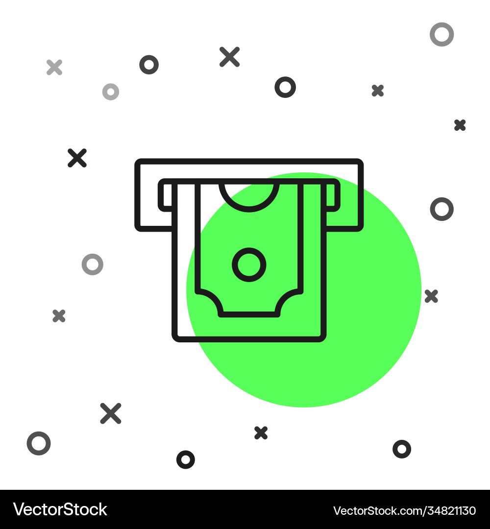 Black line atm - automated teller machine Black line atm - automated teller machine vector image