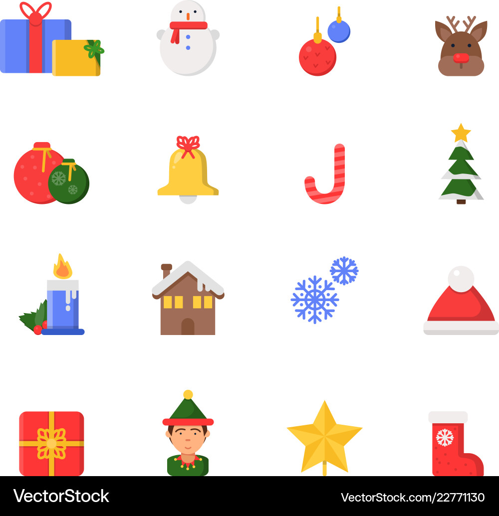 Christmas decoration symbols winter north star Christmas decoration symbols winter north star vector image