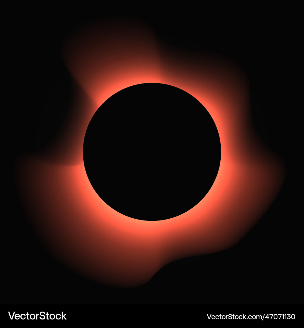 Circle illuminate light frame with color gradient Vector Image