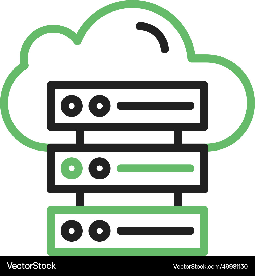 Cloud and server data icon image vector image