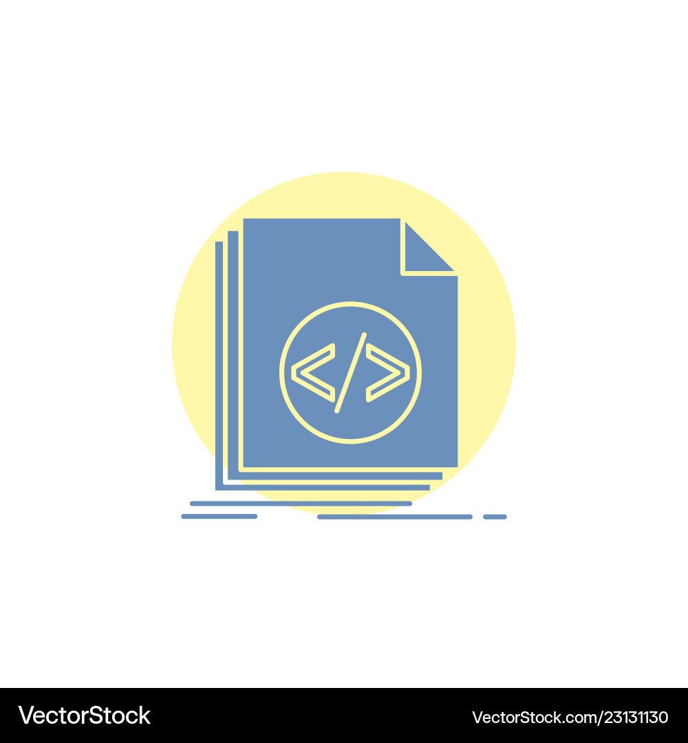 Code Kodierung Datei Programming Skript Glyph Symbol Code Kodierung Datei Programming Skript Glyph Symbol vektorbild