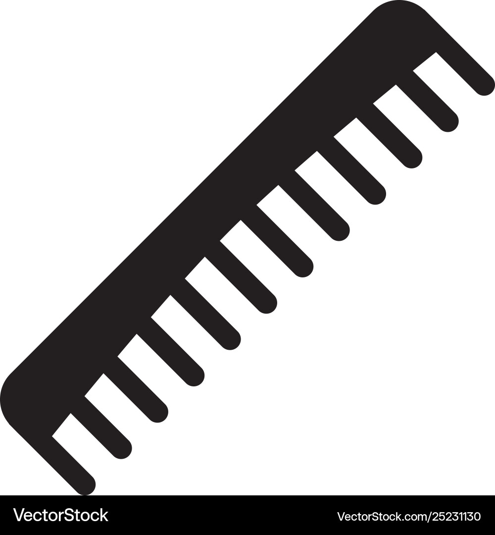 Comb icon in flat style for apps ui websites Comb icon in flat style for apps ui websites vector image