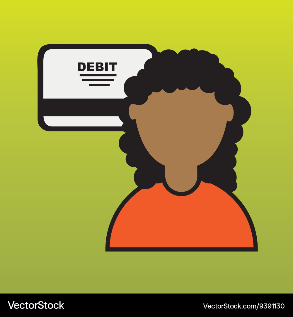 Debit card user design Vector Image