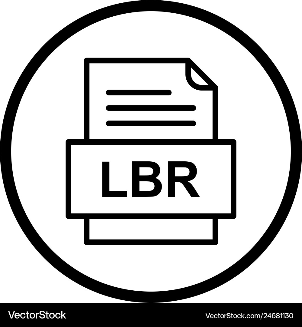 Lbr file document icon Vector Image