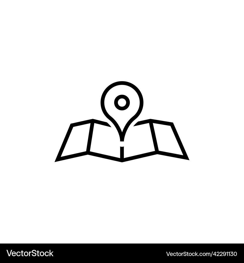 Map linear icon design vector image